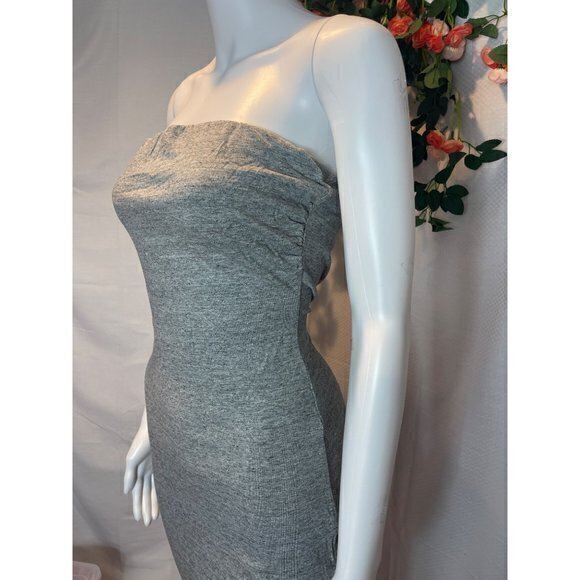 Rhianna Tube Dress - Cotton Blend Heather Grey Size Large RefFNB3‎ - Picture 12 of 13
